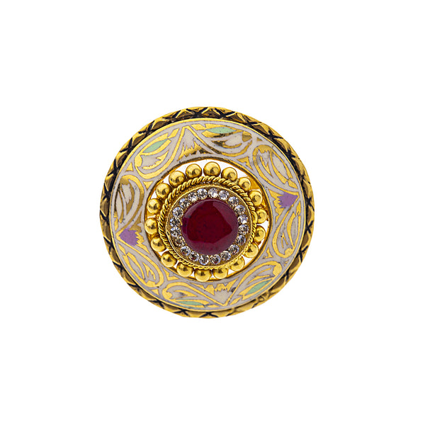 22K Yellow Gold, Ruby & CZ Cocktail Ring (7.3gm) | 



Adorn your fingers with this 22k gold ring, showcasing Ruby and cubic zirconia, a standout pi...