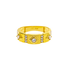 22K Yellow Gold & CZ Ring (4.1gm)