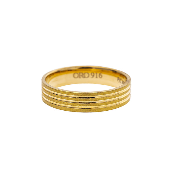 22K Yellow Gold Ring (5.5gm) | Unveil the elegance of simplicity with this stunning 22k yellow gold ring, a signature piece of f...