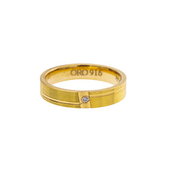 22K Yellow Gold & CZ Ring (6.3gm)