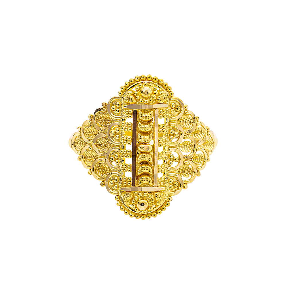 22K Yellow Gold Artisanal Cocktail Ring (3.7gm) | 



Behold the elegance of this 22k yellow gold ring by Virani Jewelers - designed with culture a...