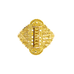 22K Yellow Gold Artisanal Cocktail Ring (3.7gm)