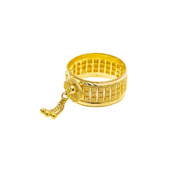 22K Yellow Gold Artisanal Band Ring (5.7gm)