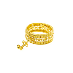 22K Yellow Gold Artisanal Band Ring (5.3gm)