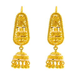 22K Yellow Gold Jhumki Earrings (7.5gm)