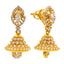 22K Yellow Gold & CZ Jhumki Earrings (6.7gm)