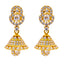 22K Yellow Gold & CZ Jhumki Earrings (6.8gm)