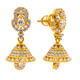 22K Yellow Gold & CZ Jhumki Earrings (6.8gm) | 



Refined and radiant, these 22k yellow gold and cubic zirconia Jhumki earrings by Virani Jewel...