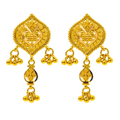 22K Yellow Gold Drop/Dangle Earrings (6.6gm)