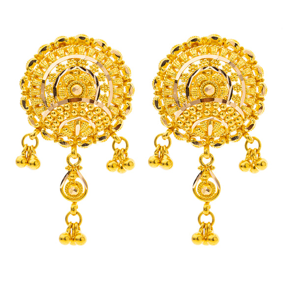 22K Yellow Gold Drop/Dangle Earrings (7.8gm) | 



Sophisticated yet traditional, these 22k yellow gold earrings by Virani Jewelers are the epit...