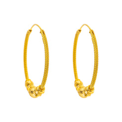 22K Yellow Gold Hoop Earrings (5.2gm)