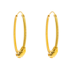 22K Yellow Gold Hoop Earrings (5.2gm)