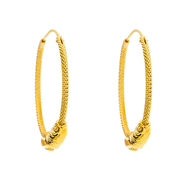 22K Yellow Gold Hoop Earrings (5.2gm) | 



Timeless and luxurious, these 22k gold hoop earrings are crafted by Virani Jewelers for fans ...