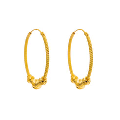 22K Yellow Gold Hoop Earrings (5.1gm)