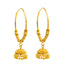 22K Yellow Gold Jhumki Hoop Earrings (17.7gm)