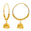 22K Yellow Gold Jhumki Hoop Earrings (17.7gm)