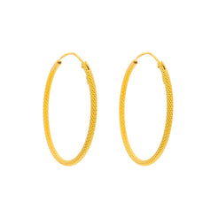 22K Yellow Gold Hoop Earrings (2.9gm)