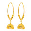 22K Yellow Gold Jhumki Hoop Earrings (15.5gm)