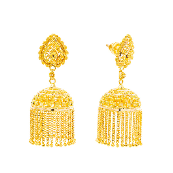 22K Yellow Gold Jhumki Earrings (20.3gm) | 



Virani Jewelers presents 22k yellow gold Jhumki earrings, designed to reflect the timeless ch...