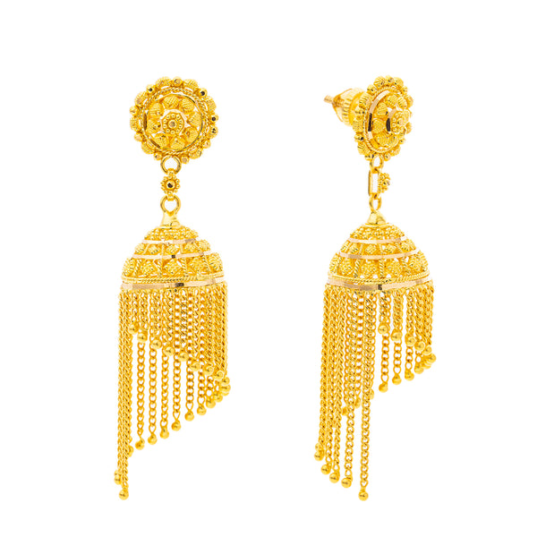 22K Yellow Gold Jhumki Earrings (16.3gm) | 



Shine with 22k yellow gold Jhumki earrings, crafted by Virani Jewelers to honor the elegance ...