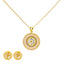 22K Multi-Tone Gold 20 inch Pendant Necklace Set (12.72gm)