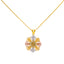 22K Multi-Tone Gold 18 inch Pendant Necklace Set w/ CZ (12.7gm)