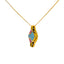 22K Yellow Gold 18 inch Pendant Necklace Set w/ CZ (10.2gm)