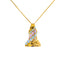 22K Yellow Gold 20 inch Pendant Necklace Set w/ CZ (15.7gm)