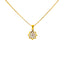 22K Yellow Gold 17 inch Pendant Necklace Set w/ CZ (6.7gm)