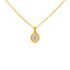 22K Yellow Gold 17 inch Pendant Necklace Set w/ CZ (8gm)