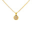 22K Yellow Gold 17 inch Pendant Necklace Set w/ CZ (7gm)