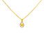 22K Yellow Gold 17 inch Pendant Necklace Set w/ CZ (6.9gm)