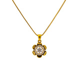 22K Yellow Gold 17 inch Pendant Necklace Set w/ CZ (7.3gm) | Celebrate the unique artistry of fine gold jewelry with this 22k yellow gold pendant necklace and...