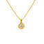 22K Yellow Gold 17 inch Pendant Necklace Set w/ CZ (6.9gm)