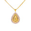 22K Yellow Gold 20 inch Pendant Necklace Set w/ CZ (23.03gm)