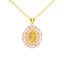 22K Yellow Gold 20 inch Pendant Necklace Set w/ CZ (17gm)