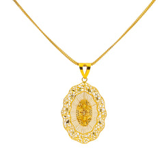 22K Yellow Gold 20 inch Pendant Necklace (13.6gm)