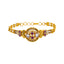 22K Yellow Gold 7 inch Bracelet w/ Kundan, Ruby, & CZ (16gm)