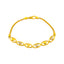 22K Yellow Gold & CZ 7 inch Heart Link Bracelet (7.5gm)