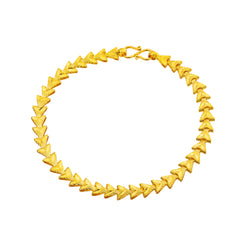 22K Yellow Gold 6 inch Arrowhead Bracelet (4.3gm)