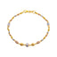 22K Multi-Tone Gold 7.5 inch Beaded Bracelet (6.9gm)