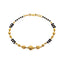 22K Yellow Gold & Black Bead 7 inch Bracelet (5.9gm)