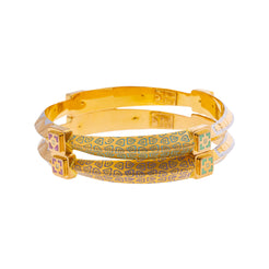 22K Yellow Gold Bangle Set of 2 in Size 2.6 (40.4gm)