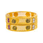 22K Yellow Gold, Kundan, Ruby, & CZ Bangle Set of 2 in Size 2.6 (39.2gm)