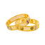 22K Yellow Gold, Kundan, Ruby, & CZ Bangle Set of 2 in Size 2.6 (39.2gm)