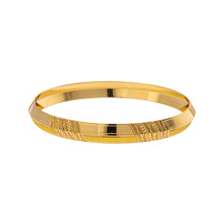 22K Yellow Gold Kada Bangle in Size 2.8 (25.4gm)