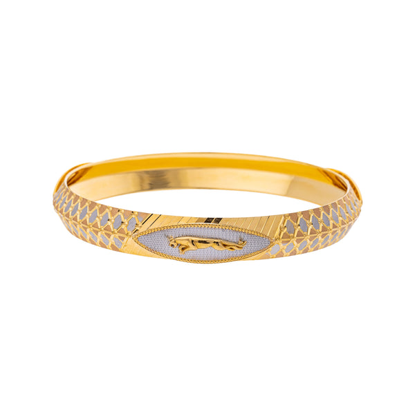 22K Yellow & White Gold Kada Bangle in Size 2.11 (37.2gm) | 



This charming 22k yellow and white gold Kada bangle by Virani Jewelers is the perfect blend o...