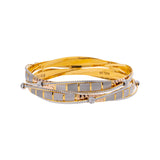 22K Yellow & White Gold Bangle Set of 2 in Size 2.2 (34.8 gm) | 



Embrace elegance with this pair of 22k yellow and white gold bangles by Virani Jewelers, a st...