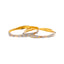 22K Yellow & White Gold Bangle Set of 2 in Size 2.2 (34.8 gm)