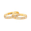 22K Yellow & White Gold Bangle Set of 2 in Size 2.6 (42.1 gm)